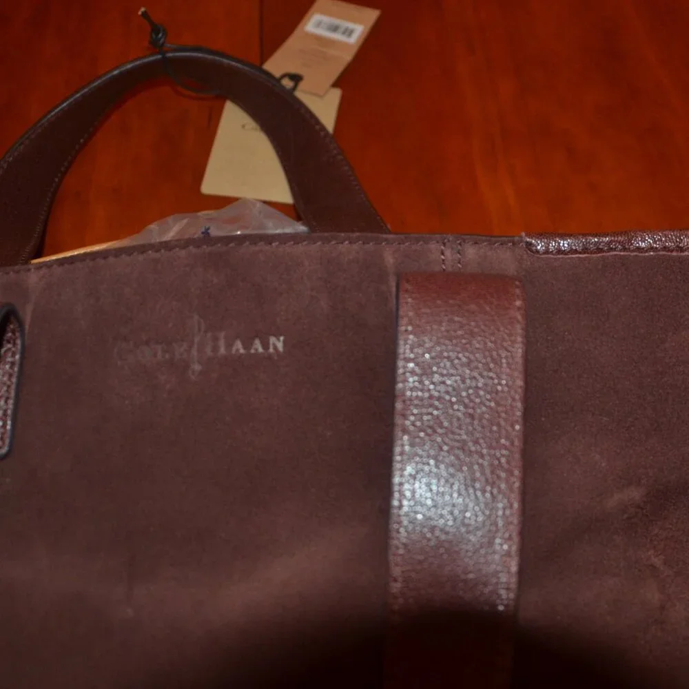 Cole Haan Brown Suede Tote Bag - Picture 6 of 6